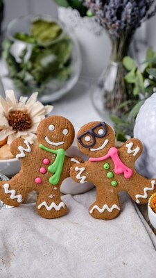 Готовая выпечка Имбирный человечек 40гр. в индивидуальной упаковке (имбирное печенье) Готовая выпечка Имбирный человечек 40гр. в индивидуальной упаковке (фото, имбирное печенье)